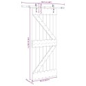 DRZWI PRZESUWNE Z OSPRZĘTEM 85X210CM LITE DREWNO SOSNOWE