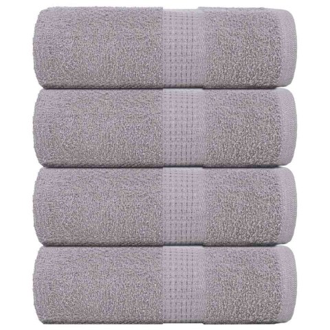 RĘCZNIKI MYDLANE 4 SZT. SZARE 30X30CM 360 GSM 100% BAWEŁNA