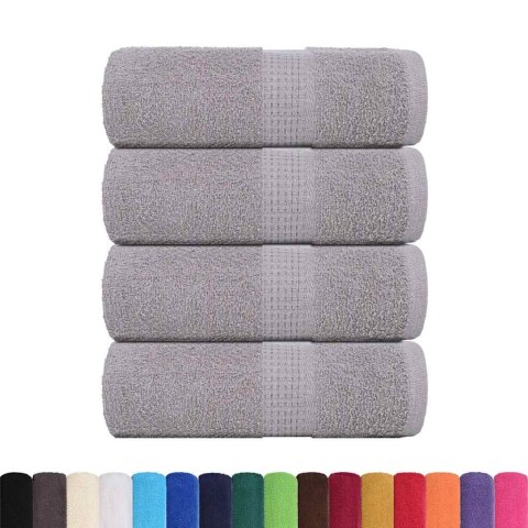 RĘCZNIKI MYDLANE 4 SZT. SZARE 30X30CM 360 GSM 100% BAWEŁNA