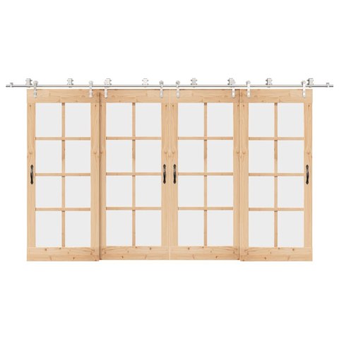 SYSTEM DO MOCOWANIA DRZWI PRZESUWNYCH 200CM STAL SREBRNY