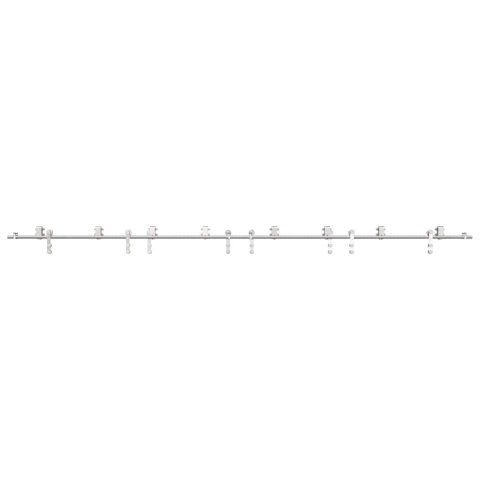 SYSTEM DO MOCOWANIA DRZWI PRZESUWNYCH 200CM STAL SREBRNY