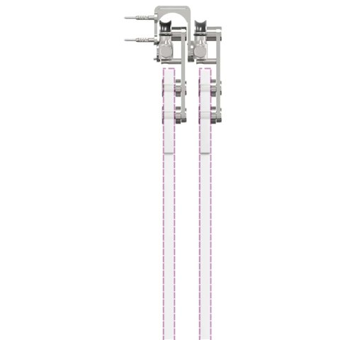 SYSTEM DO MOCOWANIA DRZWI PRZESUWNYCH 200CM STAL SREBRNY