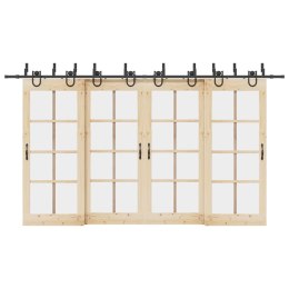 SYSTEM DO MONTAŻU DRZWI PRZESUWNYCH 200CM STAL CZARNY