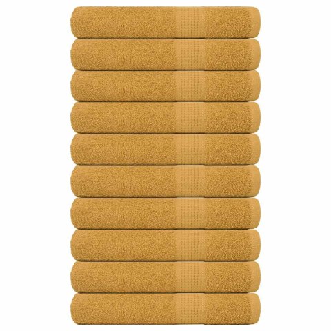 RĘCZNIKI DO SAUNY 10 SZT. ZŁOTY 80X200CM 360 GSM 100% BAWEŁNA
