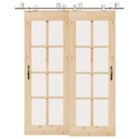 SYSTEM DO MOCOWANIA DRZWI PRZESUWNYCH 183CM STAL SREBRNY