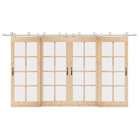 SYSTEM DO MOCOWANIA DRZWI PRZESUWNYCH 200CM STAL SREBRNY