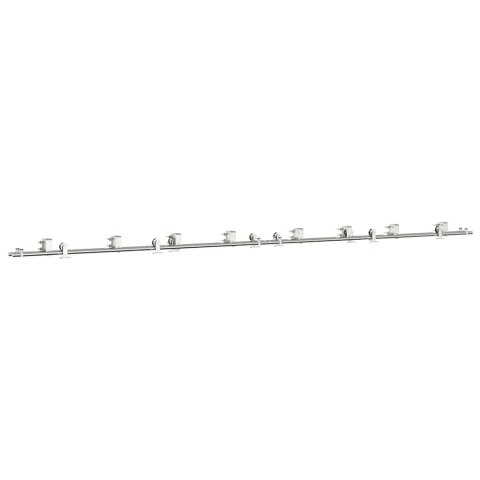 SYSTEM DO MOCOWANIA DRZWI PRZESUWNYCH 200CM STAL SREBRNY