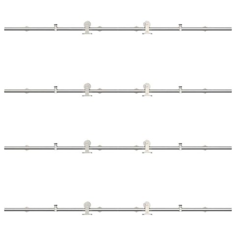 SYSTEM DO MOCOWANIA DRZWI PRZESUWNYCH 200CM STAL SREBRNY