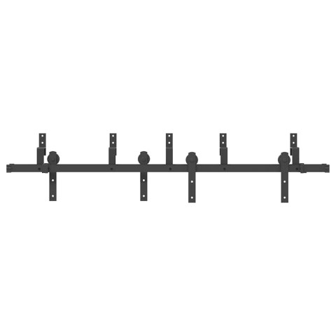 SYSTEM DO MONTAŻU DRZWI PRZESUWNYCH 183CM STAL CZARNY