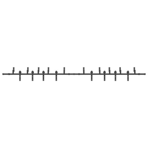 SYSTEM DO MONTAŻU DRZWI PRZESUWNYCH 200CM STAL CZARNY