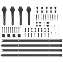 SYSTEM DO MONTAŻU DRZWI PRZESUWNYCH 213,5CM STAL CZARNY