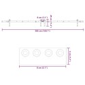 SYSTEM DO MONTAŻU DRZWI PRZESUWNYCH 213,5CM STAL CZARNY