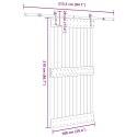 DRZWI PRZESUWNE Z OSPRZĘTEM 100X210CM LITE DREWNO SOSNOWE