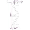 DRZWI PRZESUWNE Z OSPRZĘTEM 70X210CM LITE DREWNO SOSNOWE