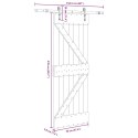 DRZWI PRZESUWNE Z OSPRZĘTEM 70X210CM LITE DREWNO SOSNOWE