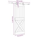 DRZWI PRZESUWNE Z OSPRZĘTEM 70X210CM LITE DREWNO SOSNOWE