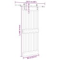 DRZWI PRZESUWNE Z OSPRZĘTEM 80X210CM LITE DREWNO SOSNOWE