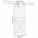 DRZWI PRZESUWNE Z OSPRZĘTEM 80X210CM LITE DREWNO SOSNOWE