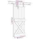 DRZWI PRZESUWNE Z OSPRZĘTEM 80X210CM LITE DREWNO SOSNOWE