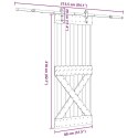 DRZWI PRZESUWNE Z OSPRZĘTEM 80X210CM LITE DREWNO SOSNOWE