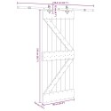 DRZWI PRZESUWNE Z OSPRZĘTEM 85X210CM LITE DREWNO SOSNOWE