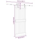 DRZWI PRZESUWNE Z OSPRZĘTEM 85X210CM LITE DREWNO SOSNOWE