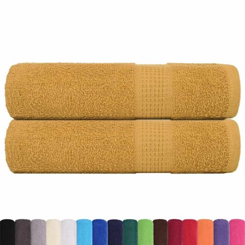 RĘCZNIKI PRYSZNICOWE 2 SZT. ZŁOTY 70X140CM 360 GSM 100% BAWEŁNA