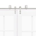 SYSTEM DO MOCOWANIA DRZWI PRZESUWNYCH 183CM STAL SREBRNY