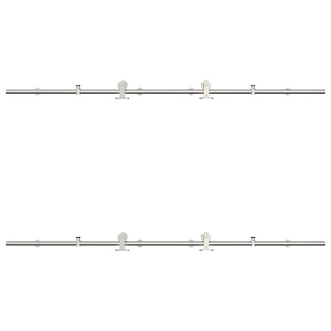 SYSTEM DO MOCOWANIA DRZWI PRZESUWNYCH 200CM STAL SREBRNY