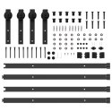 SYSTEM DO MONTAŻU DRZWI PRZESUWNYCH 213,5CM STAL CZARNY