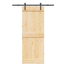 DRZWI PRZESUWNE Z OSPRZĘTEM 80X210CM LITE DREWNO SOSNOWE