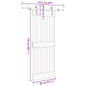 DRZWI PRZESUWNE Z OSPRZĘTEM 80X210CM LITE DREWNO SOSNOWE