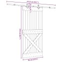 DRZWI PRZESUWNE Z OSPRZĘTEM 95X210CM LITE DREWNO SOSNOWE