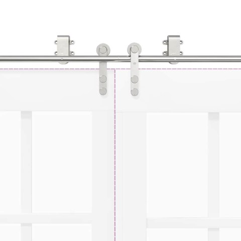 SYSTEM DO MOCOWANIA DRZWI PRZESUWNYCH 183CM STAL SREBRNY