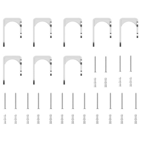 SYSTEM DO MOCOWANIA DRZWI PRZESUWNYCH 183CM STAL SREBRNY