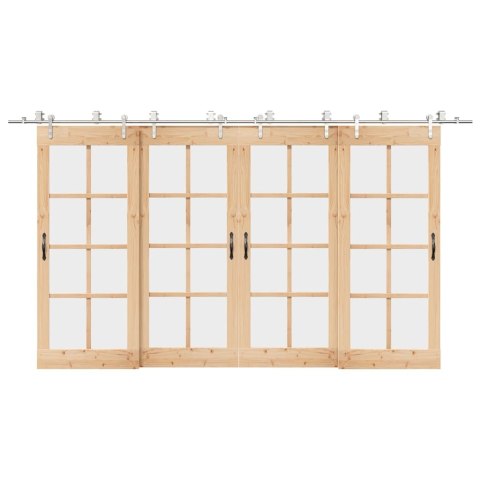 SYSTEM DO MOCOWANIA DRZWI PRZESUWNYCH 200CM STAL SREBRNY