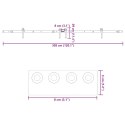 SYSTEM DO MONTAŻU DRZWI PRZESUWNYCH 152,5CM STAL CZARNY