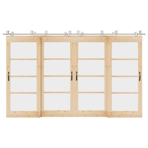 SYSTEM DO MOCOWANIA DRZWI PRZESUWNYCH 183CM STAL SREBRNY