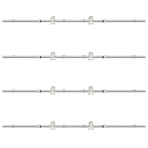 SYSTEM DO MOCOWANIA DRZWI PRZESUWNYCH 183CM STAL SREBRNY