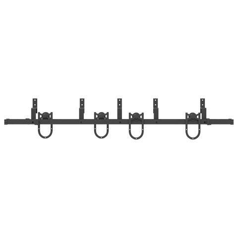 SYSTEM DO MONTAŻU DRZWI PRZESUWNYCH 200CM STAL CZARNY