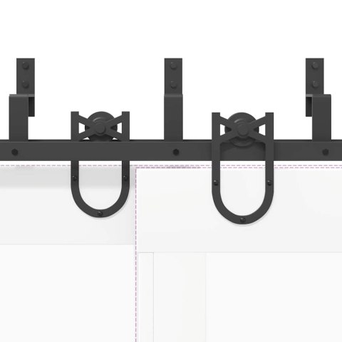 SYSTEM DO MONTAŻU DRZWI PRZESUWNYCH 200CM STAL CZARNY