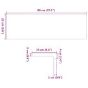 STOPNIE SCHODOWE 2 SZT. BRĄZOWE 80X25X2CM LITE DREWNO DĘBOWE