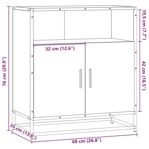 KOMODA DĄB SONOMA 68X35X76CM