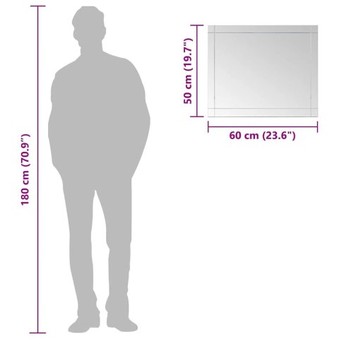 LUSTRO ŚCIENNE 60X 50CM SZKŁO