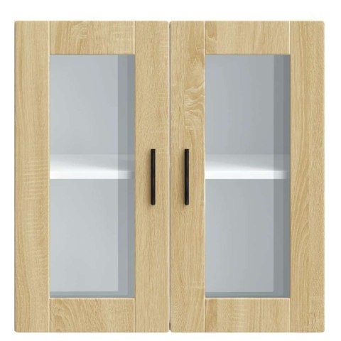 SZAFKA ŚCIENNA KUCHENNA ZE SZKLANYMI DRZWIAMI 60X31X60CM PORTO DĄB SONOMA