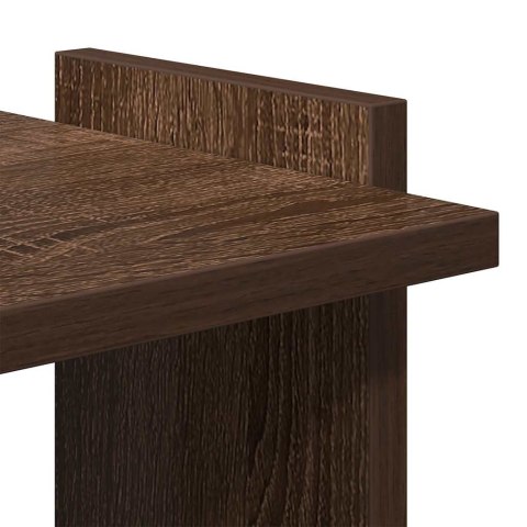 3-POZIOMOWY REGAŁ NA KSIĄŻKI BRĄZOWY DĄB 60X30X120CM