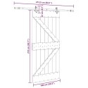 DRZWI PRZESUWNE Z OSPRZĘTEM 100X210CM LITE DREWNO SOSNOWE