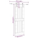 DRZWI PRZESUWNE Z OSPRZĘTEM 80X210CM LITE DREWNO SOSNOWE