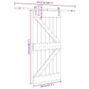 DRZWI PRZESUWNE Z OSPRZĘTEM 80X210CM LITE DREWNO SOSNOWE