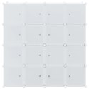 REGAŁ KOSTKOWY Z 16 PRZEGRODAMI Z DRĄŻKAMI NA WIESZAKI PP